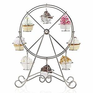 This Cupcake Stand is Designed to Look Like a Miniature Ferris Wheel, Complete with Rotating Compartments