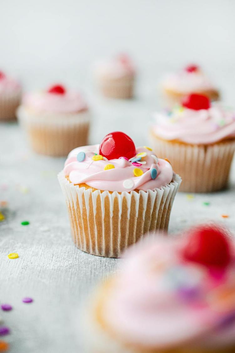Maraschino Cherry Cupcakes Recipe