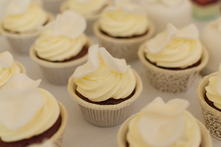 Cupcake Recipe - Vanilla Frosted Mini Chocolate Cupcakes