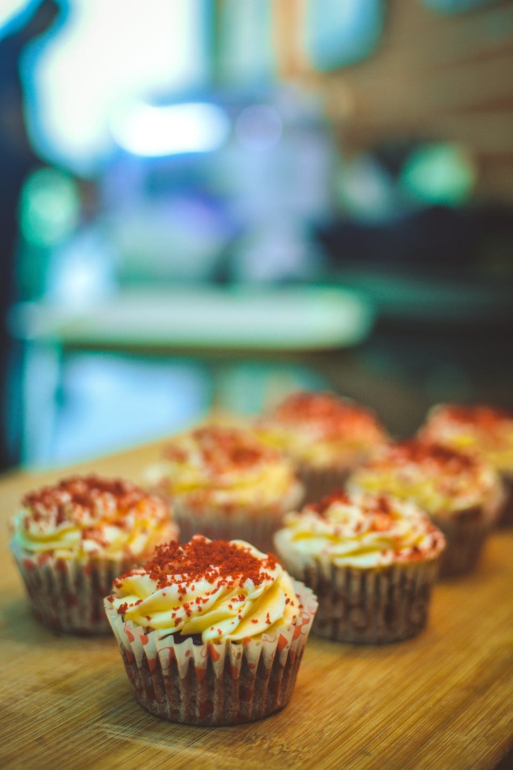 Mini Red Velvet Cupcakes with Vanilla Recipe