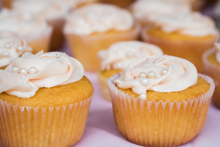 Lemon Cupcakes with Icing and Pearl Sprinkles Recipe